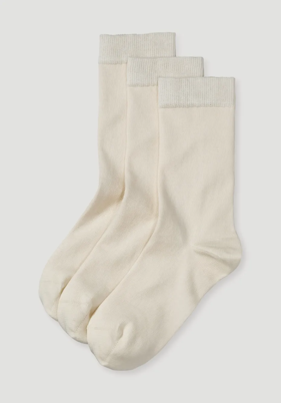 hessnatur Damen Socke im 3er-Pack aus Bio-Baumwolle von naturweiss