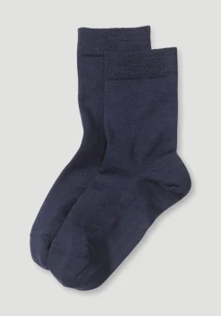 hessnatur Damen Socke im 2er-Pack aus Bio-Merinowolle mit Bio-Baumwolle von marine Discount