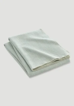 hessnatur Decke MERLE aus reiner Bio-Baumwolle von mint Clearance