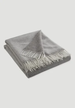 hessnatur Doubleface Plaid TOSID aus reiner Bio-Lambswool von naturgrau Clearance