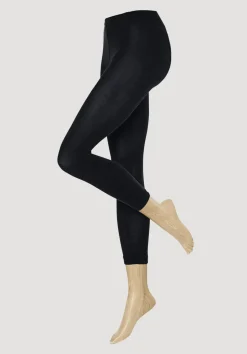 hessnatur Feinstrumpf-Leggings aus Bio-Baumwolle von schwarz Best