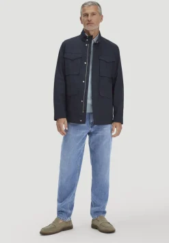 hessnatur Field Jacket Regular NATURE SHELL aus reiner Bio-Baumwolle von marine Clearance