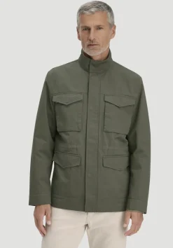 hessnatur Field Jacket Regular NATURE SHELL aus reiner Bio-Baumwolle von oliv Hot