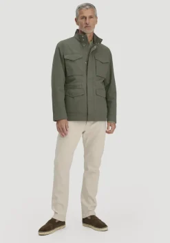 hessnatur Field Jacket Regular NATURE SHELL aus reiner Bio-Baumwolle von oliv Hot