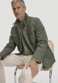 hessnatur Field Jacket Regular NATURE SHELL aus reiner Bio-Baumwolle von oliv Hot