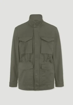 hessnatur Field Jacket Regular NATURE SHELL aus reiner Bio-Baumwolle von oliv Hot