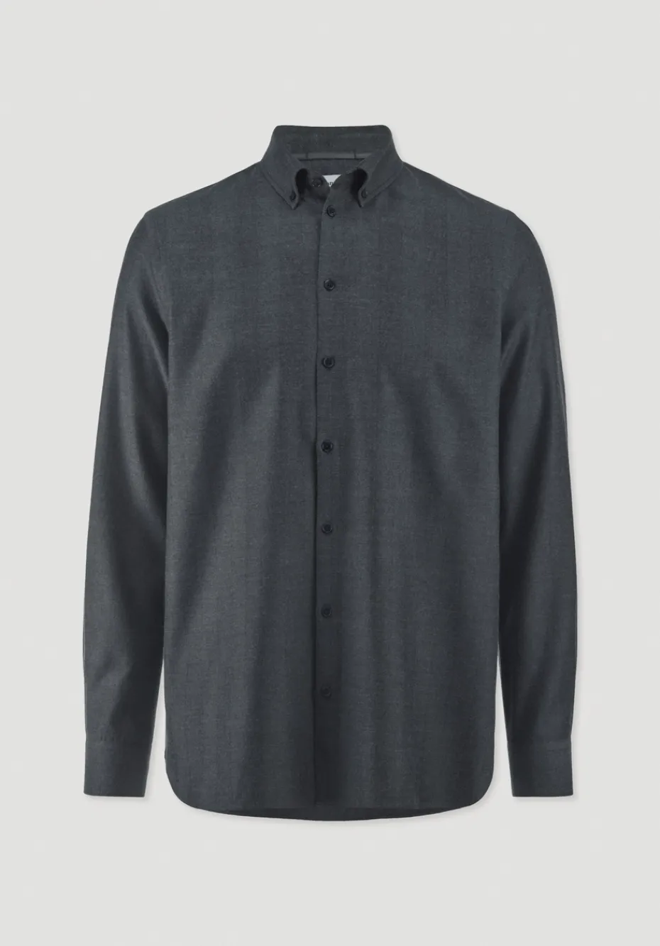 hessnatur Flanell Hemd Regular aus Bio-Baumwolle mit TENCEL™ Lyocell von anthrazit New
