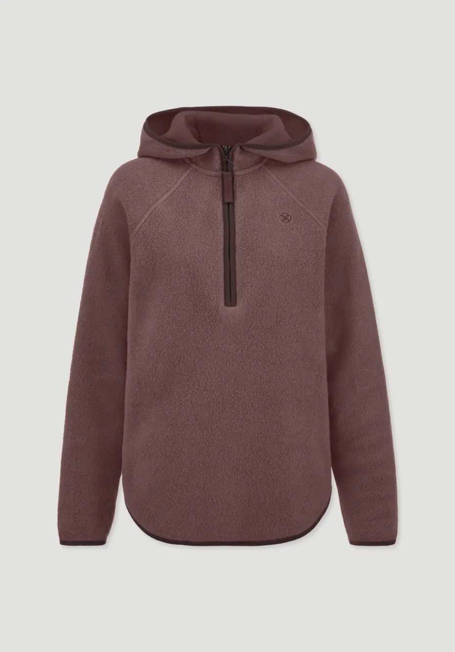 hessnatur Fleece Hoodie Relaxed ACTIVE LIGHT aus reiner Bio-Baumwolle von rosébraun Clearance
