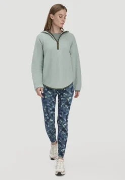 hessnatur Fleece Hoodie Relaxed ACTIVE LIGHT aus reiner Bio-Baumwolle von mattgrün Outlet