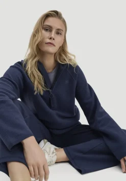 hessnatur Fleece Hoodie Relaxed ACTIVE LIGHT aus reiner Bio-Baumwolle von mitternachtsblau Best