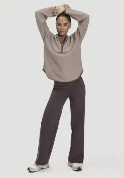 hessnatur Fleece Hoodie Relaxed ACTIVE LIGHT aus reiner Bio-Baumwolle von mandelbraun Online