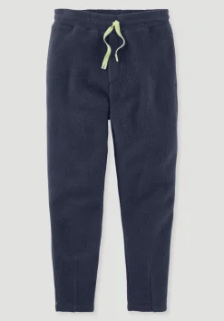 hessnatur Fleece Hose aus reiner Bio-Baumwolle von dunkelblau New