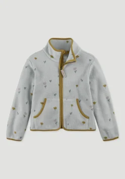 hessnatur Fleece Jacke aus reiner Bio-Baumwolle von nebelgrau Best