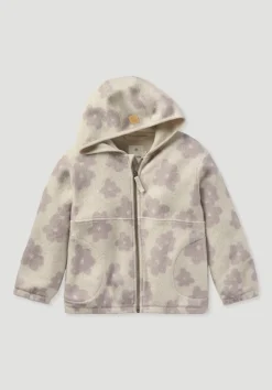 hessnatur Fleece Jacke aus reiner Bio-Baumwolle von pastell lavendel Discount