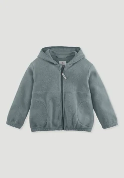 hessnatur Fleece Jacke aus reiner Bio-Baumwolle von atlantikblau
