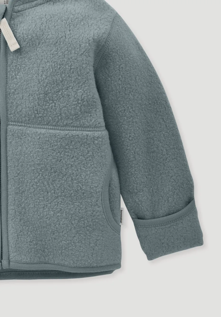 hessnatur Fleece Jacke aus reiner Bio-Baumwolle von atlantikblau Discount