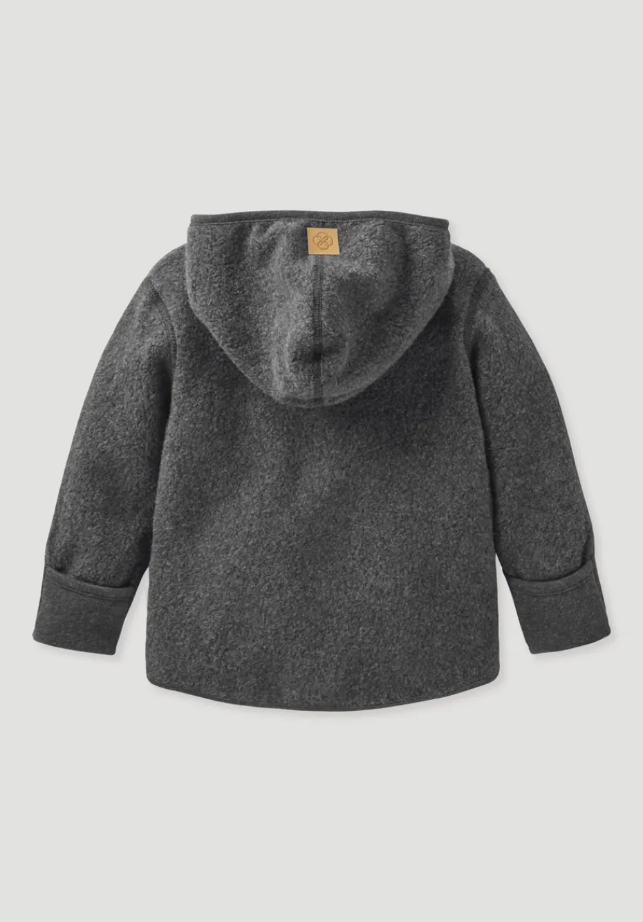 hessnatur Fleece Jacke aus reiner Bio-Baumwolle von anthrazit