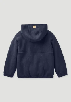 hessnatur Fleece Jacke aus reiner Bio-Baumwolle von dunkelblau Hot