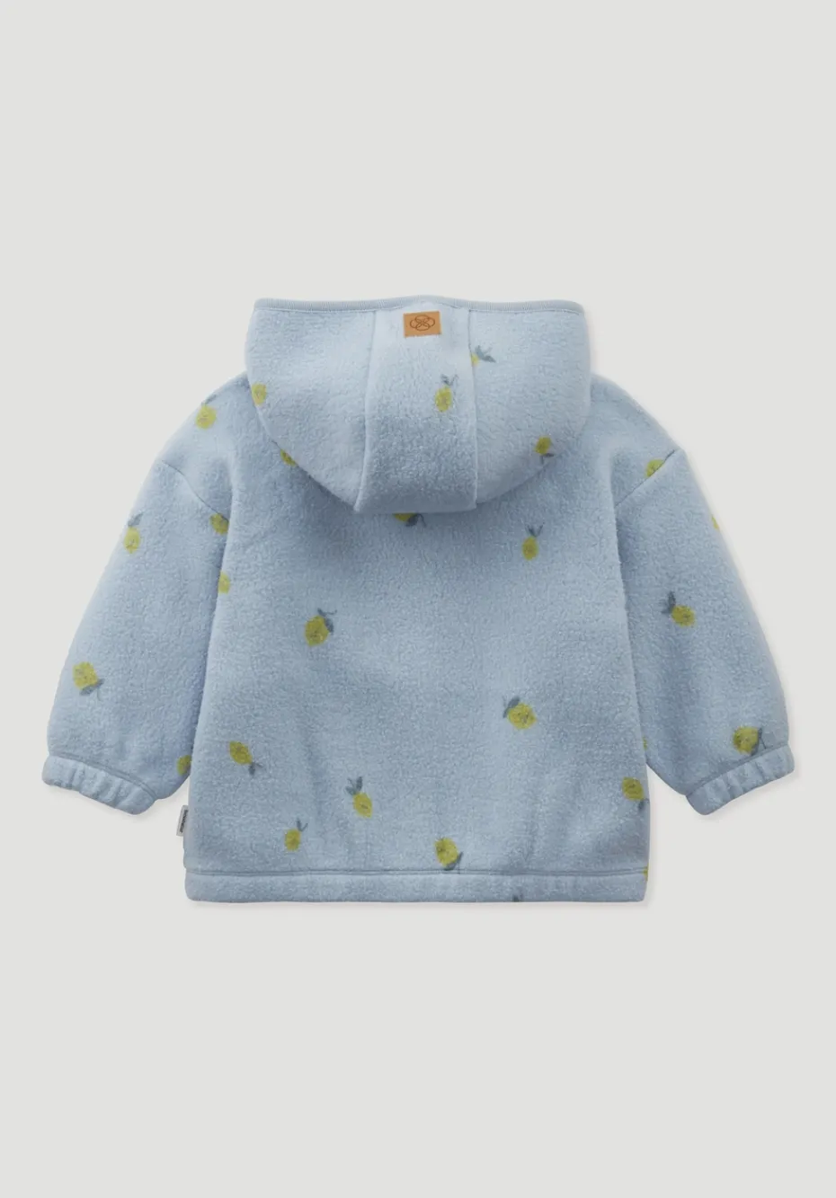 hessnatur Fleece Jacke reiner Bio-Baumwolle von helles jeansblau New