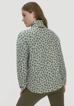 hessnatur Fleece Jacke Relaxed ACTIVE LIGHT aus reiner Bio-Baumwolle von mattgrün