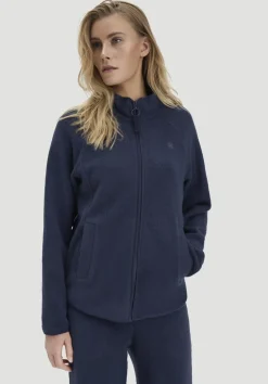 hessnatur Fleece Jacke Relaxed ACTIVE LIGHT aus Bio-Baumwolle von mitternachtsblau Sale