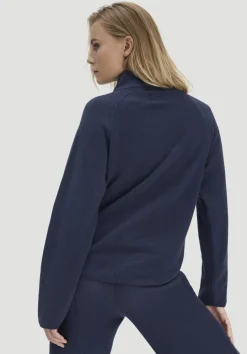 hessnatur Fleece Jacke Relaxed ACTIVE LIGHT aus Bio-Baumwolle von mitternachtsblau Sale
