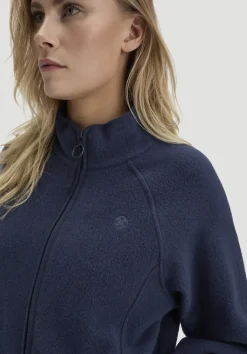 hessnatur Fleece Jacke Relaxed ACTIVE LIGHT aus Bio-Baumwolle von mitternachtsblau Sale