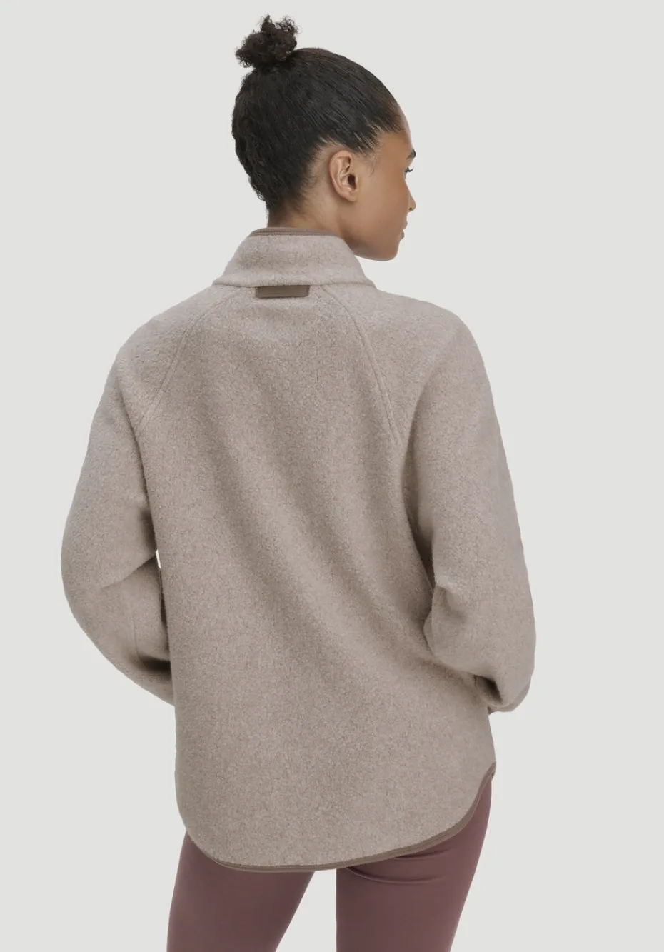 hessnatur Fleece Jacke Relaxed ACTIVE LIGHT aus Bio-Baumwolle von mandelbraun Discount