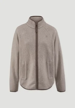 hessnatur Fleece Jacke Relaxed ACTIVE LIGHT aus Bio-Baumwolle von mandelbraun Discount