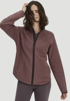 hessnatur Fleece Jacke Relaxed ACTIVE LIGHT aus Bio-Baumwolle von rosébraun Clearance