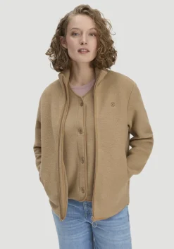 hessnatur Fleece Jacke Relaxed ACTIVE LIGHT aus reiner Bio-Baumwolle von camelbraun Clearance