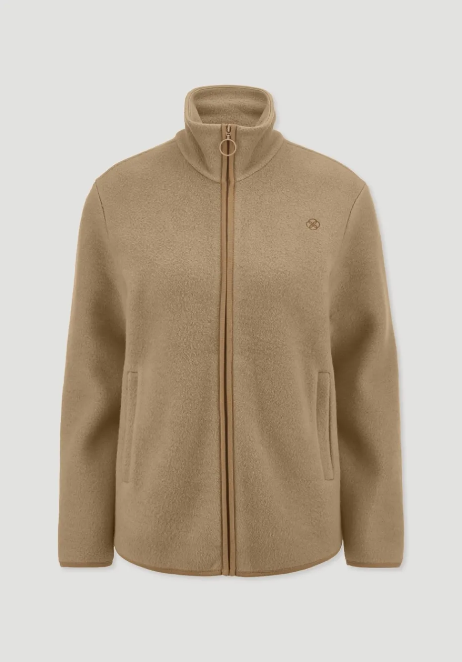 hessnatur Fleece Jacke Relaxed ACTIVE LIGHT aus reiner Bio-Baumwolle von camelbraun Clearance