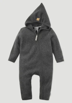 hessnatur Fleece Overall aus reiner Bio-Baumwolle von anthrazit New