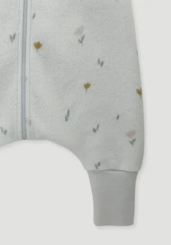 hessnatur Fleece Schlafsack aus reiner Bio-Baumwolle von nebelgrau Discount
