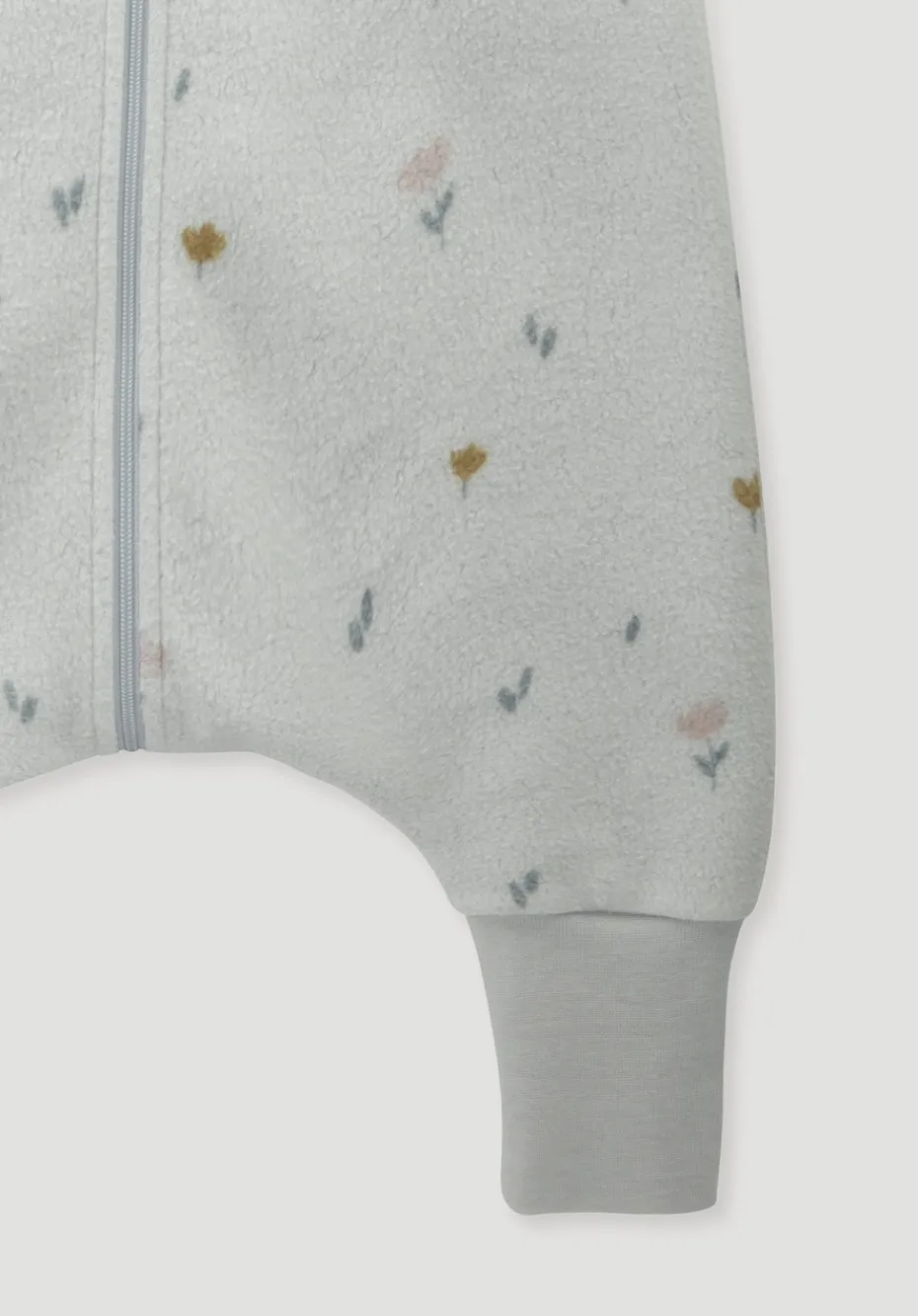 hessnatur Fleece Schlafsack aus reiner Bio-Baumwolle von nebelgrau Discount