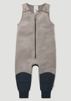 hessnatur Fleece Sommer Overall mit Softshell aus reiner Bio-Baumwolle von mandelbraun Clearance