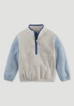 hessnatur Fleece Sweatshirt aus reiner Bio-Baumwolle von helles jeansblau New
