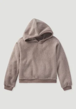 hessnatur Fleece Sweatshirt BETTER RECYCLING aus reiner Bio-Baumwolle von helles terrakotta Clearance