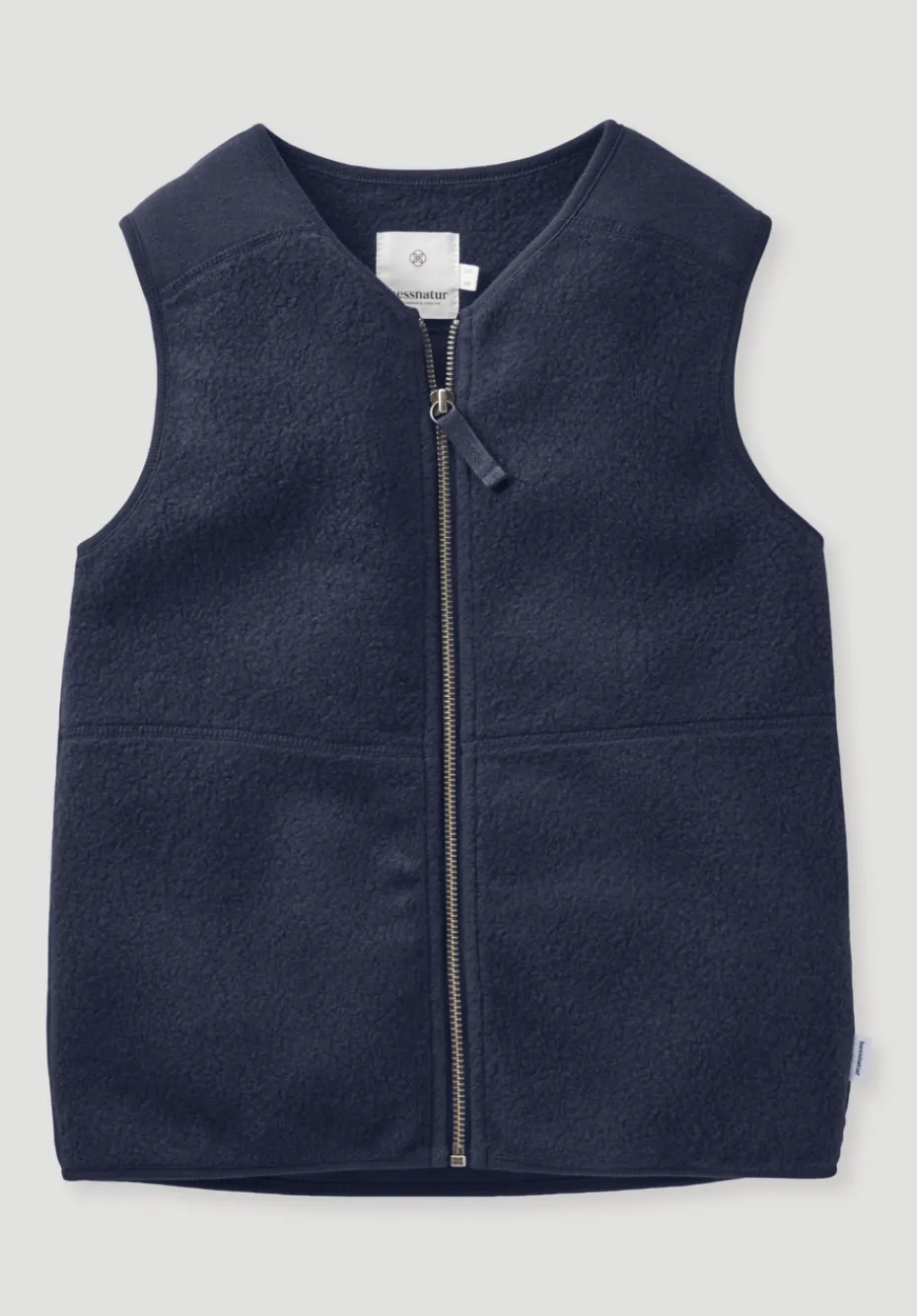 hessnatur Fleece Weste aus reiner Bio-Baumwolle von dunkelblau Best