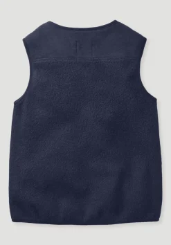 hessnatur Fleece Weste aus reiner Bio-Baumwolle von dunkelblau Best
