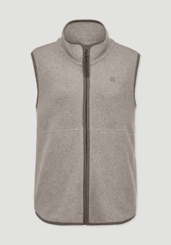 hessnatur Fleece Weste Regular ACTIVE LIGHT aus reiner Bio-Baumwolle von mandelbraun Clearance