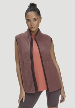 hessnatur Fleece Weste Regular ACTIVE LIGHT aus reiner Bio-Baumwolle von rosébraun Discount