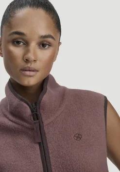 hessnatur Fleece Weste Regular ACTIVE LIGHT aus reiner Bio-Baumwolle von rosébraun Discount