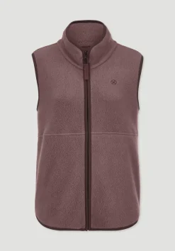 hessnatur Fleece Weste Regular ACTIVE LIGHT aus reiner Bio-Baumwolle von rosébraun Discount