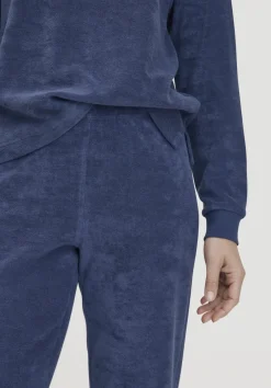 hessnatur Frottee Loungehose PURE COTTON aus reiner Bio-Baumwolle von indigo blau