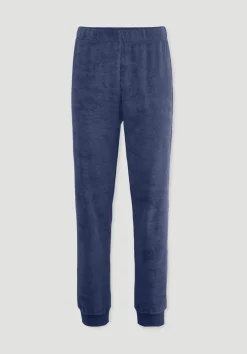 hessnatur Frottee Loungehose PURE COTTON aus reiner Bio-Baumwolle von indigo blau