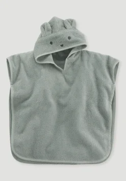 hessnatur Frottee Poncho aus reiner Bio-Baumwolle von salbei Outlet