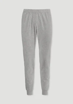 hessnatur Frottee Schlafhose PURE COTTON aus reiner Bio-Baumwolle von hellgrau Clearance