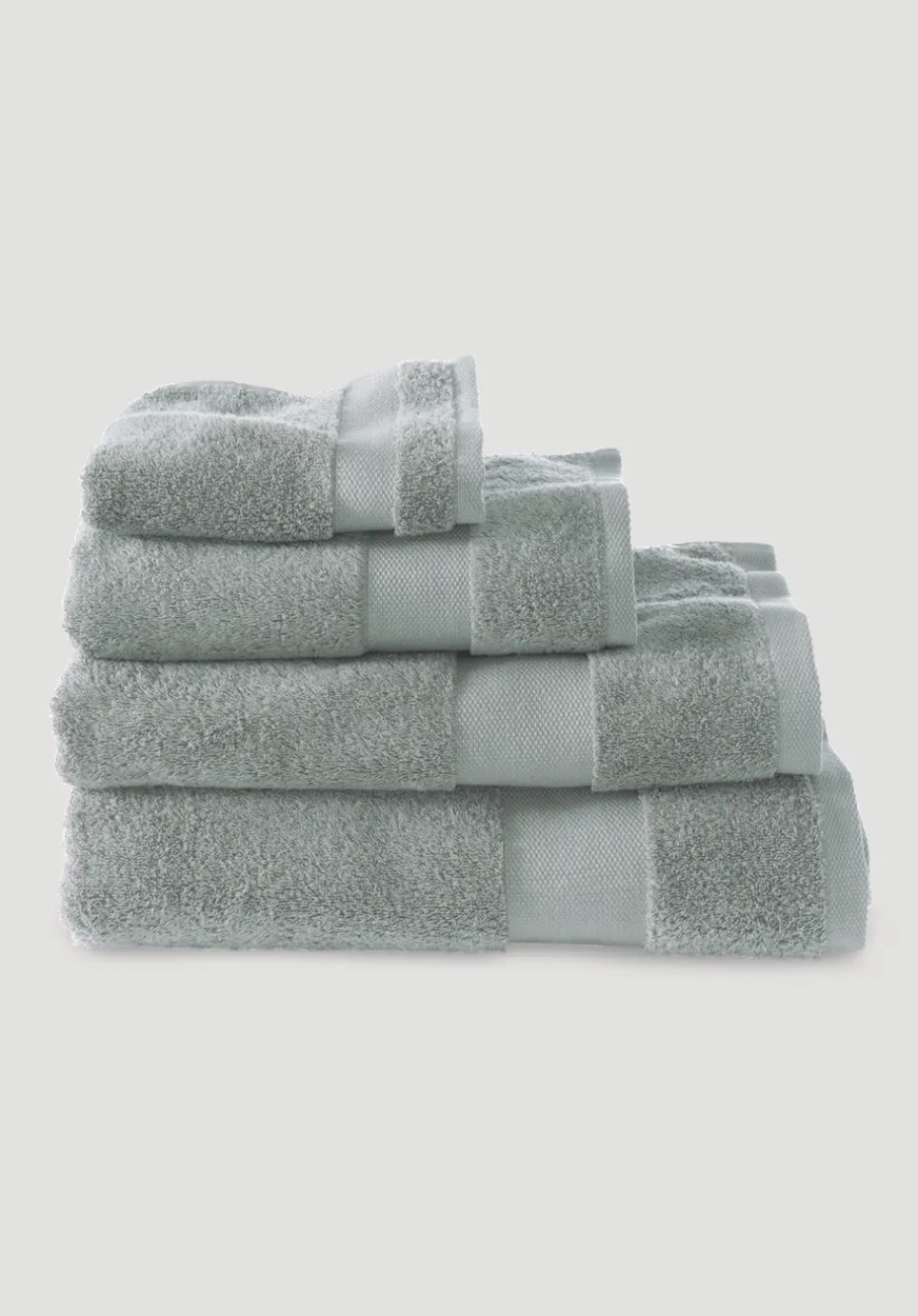 hessnatur Frottier Handtuch aus reiner Bio-Baumwolle von salbei Clearance