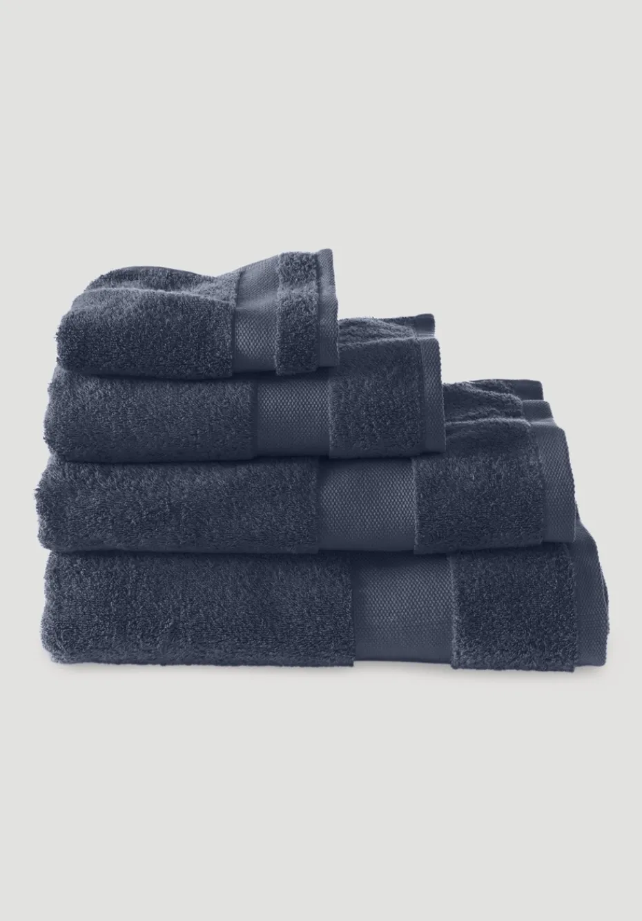 hessnatur Frottier Handtuch aus reiner Bio-Baumwolle von tintenblau Sale